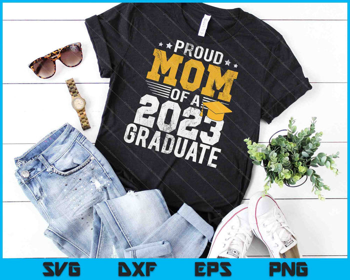 Mens trotse moeder van een klasse van 2023 Graduate Shirt Senior 23 Daddy SVG PNG snijden afdrukbare bestanden