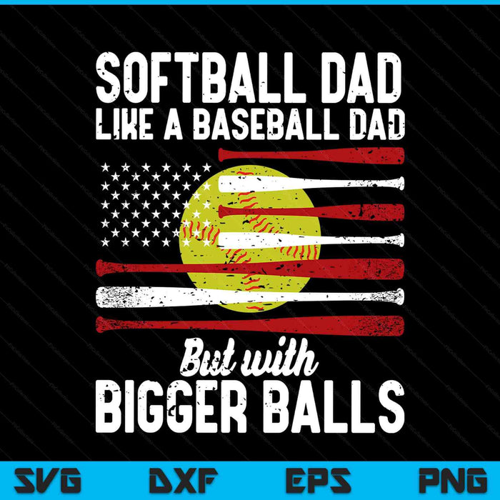 Mens softball dad like a baseball dad definition on back SVG cut file