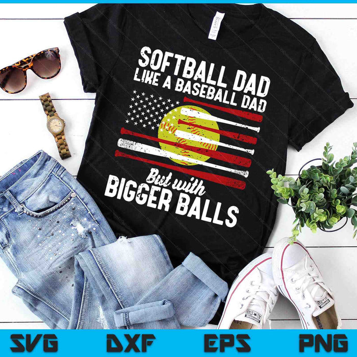 Mens Softball Dad Like A Baseball Dad Definition On Back SVG PNG Digital Printable Files