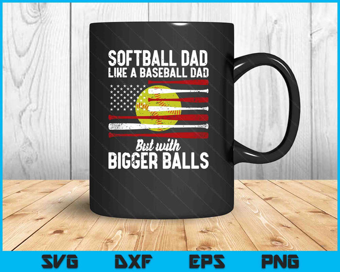 Mens Softball Dad Like A Baseball Dad Definition On Back SVG PNG Digital Printable Files