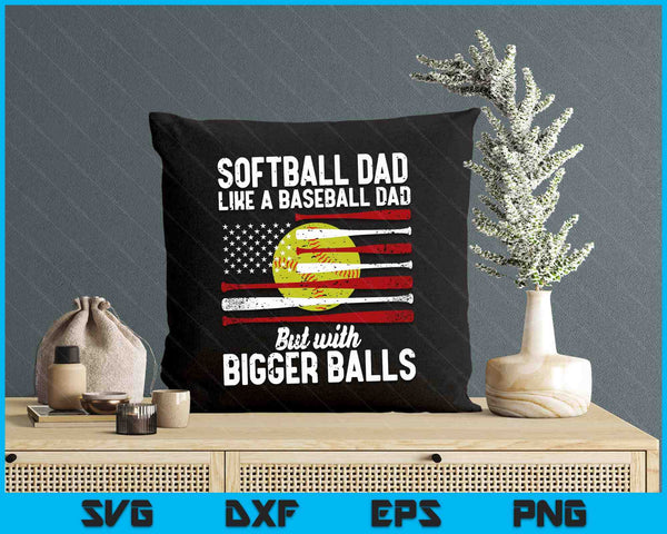 Mens Softball Dad Like A Baseball Dad Definition On Back SVG PNG Digital Printable Files