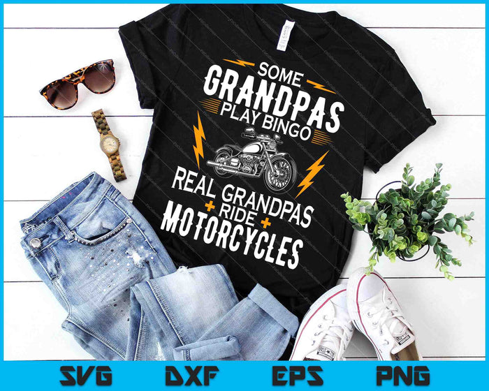 Los abuelos de los hombres juegan bingo Los abuelos reales montan motocicletas SVG PNG Archivos