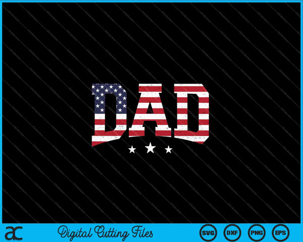 Hombres EE.UU. Patriótico Papá 4 de julio SVG PNG Archivos de corte digital