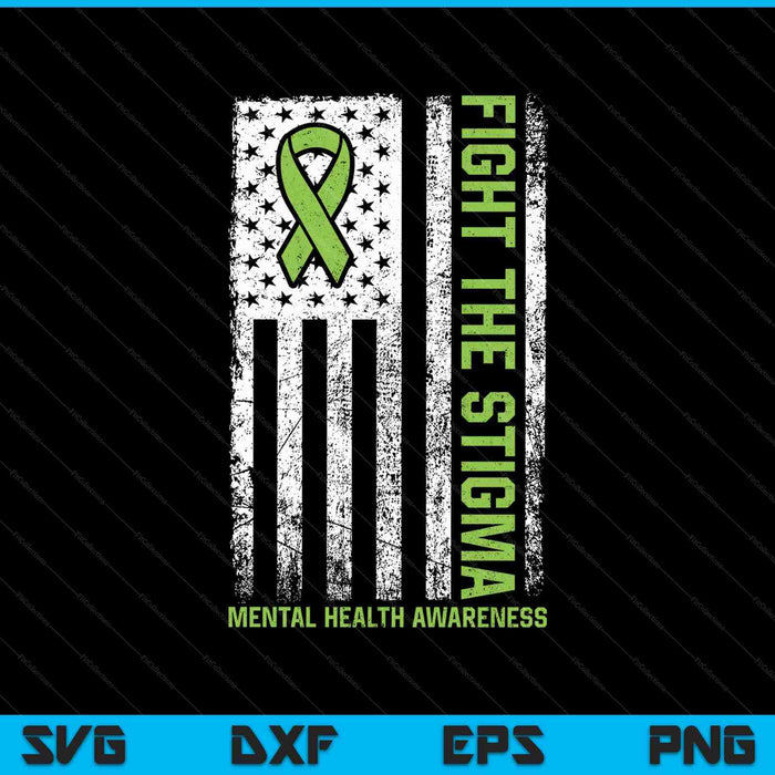 Mental Health Awareness Fight The Stigma SVG PNG Cutting Printable Files