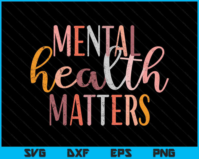 Mental Health Matters Human Brain Illness Awareness SVG PNG Cutting Printable Files