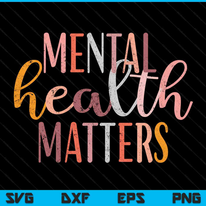 Mental Health Matters Human Brain Illness Awareness SVG PNG Cutting Printable Files