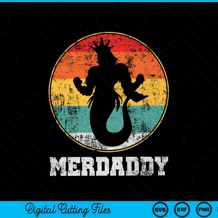 Merdaddy security merman mermaid daddy fish SVG cut file