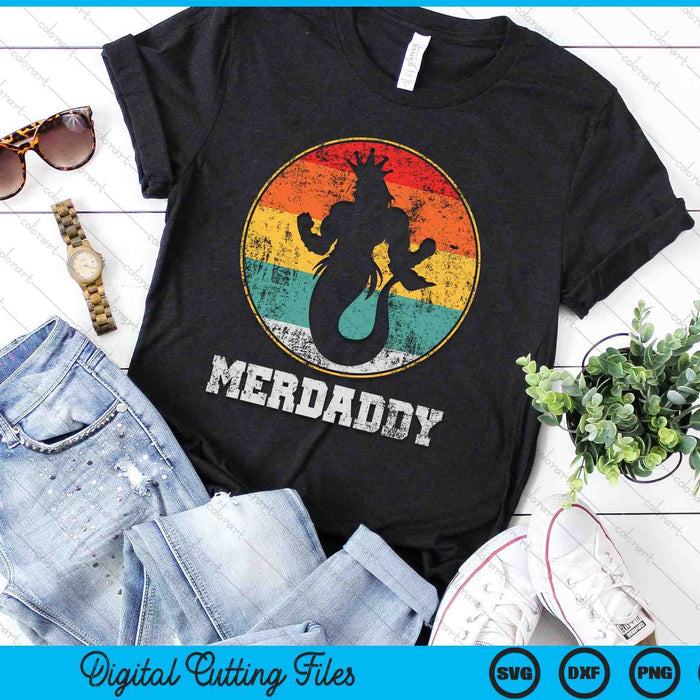 Merdaddy Security Merman Mermaid Daddy Fish SVG PNG Digital Cutting Files