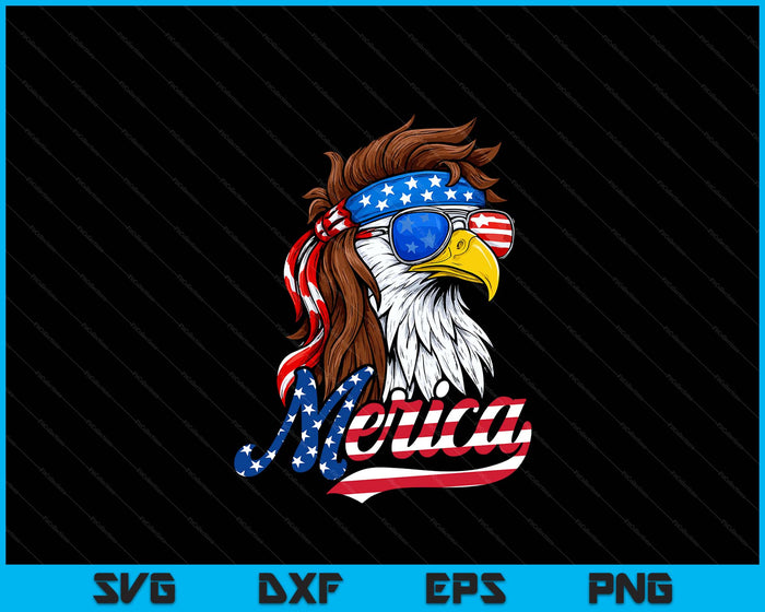 Merica Patriotic USA Eagle Of Freedom 4th Of July SVG PNG Digital Printable Files