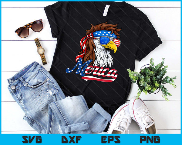 Merica Patriotic USA Eagle Of Freedom 4th Of July SVG PNG Digital Printable Files