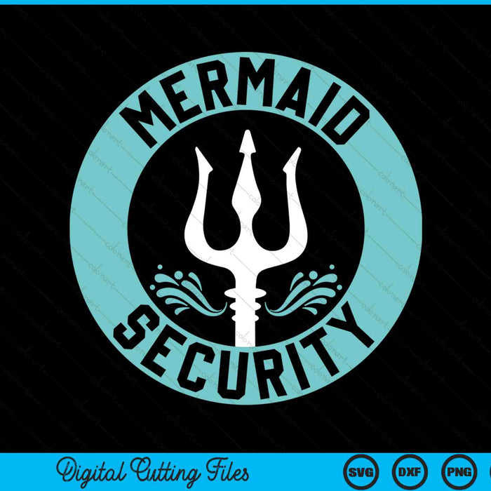 Mermaid security swimmer SVG PNG cut file for Cricut