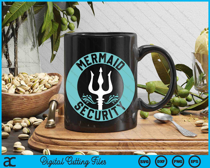 Mermaid Security Swimmer SVG PNG Digital Cutting Files