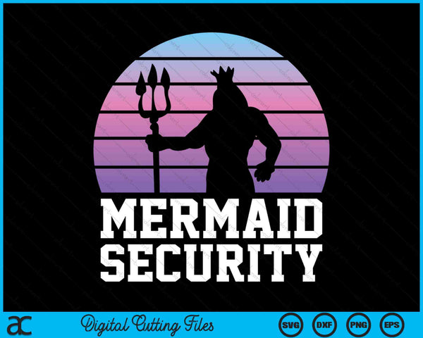 Mermaid Security Vintage SVG PNG Digital Cutting Files