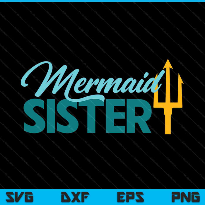 Zeemeermin zus beveiligingspartij SVG PNG digitale snijbestanden