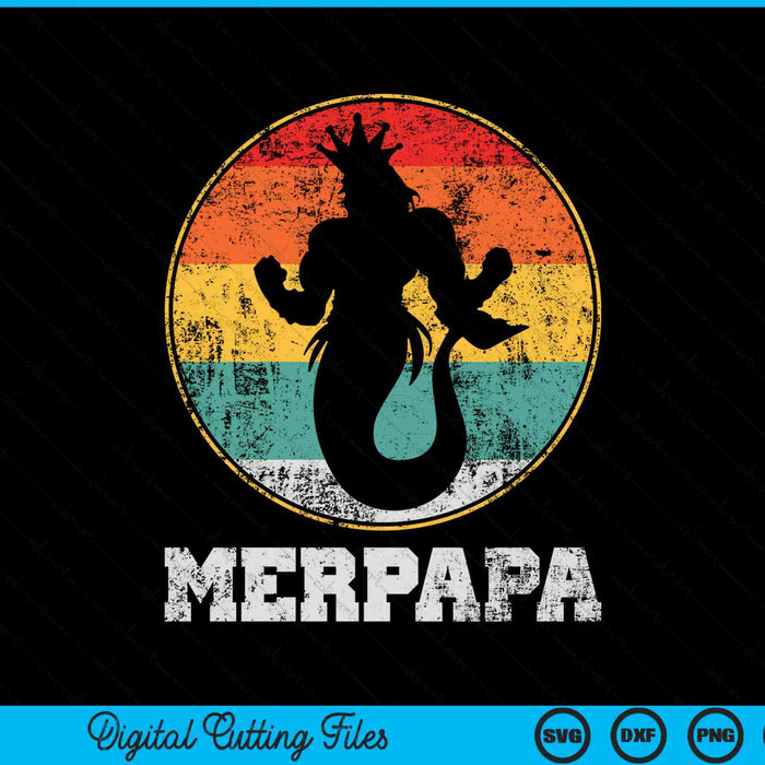 Merpapa security merman mermaid father SVG PNG cut file for Cricut