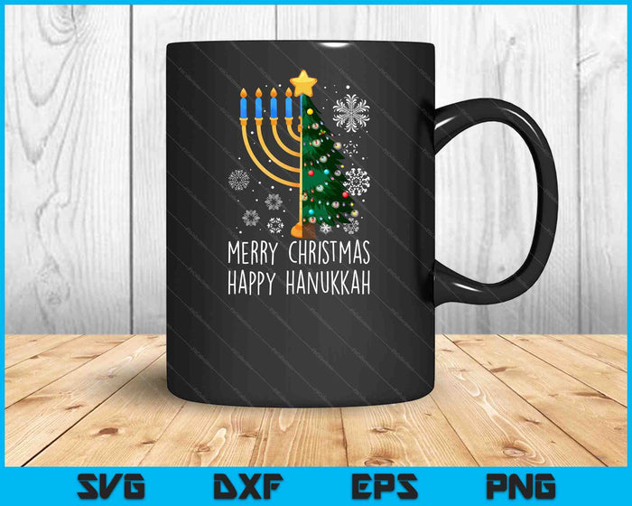 Merry Chrismukkah Happy Christmas Hanukkah SVG PNG Digital Printable Files