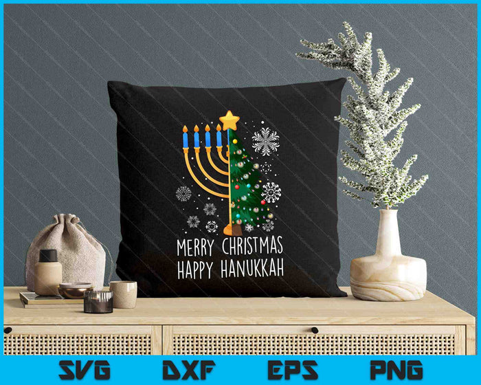 Merry Chrismukkah Happy Christmas Hanukkah SVG PNG Digital Printable Files