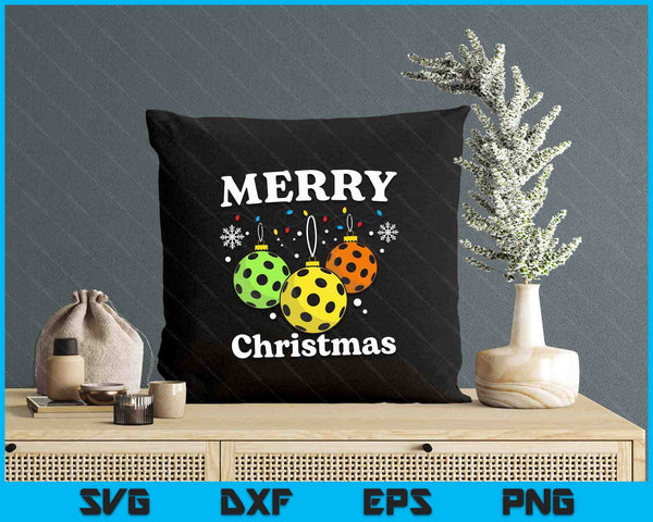 Merry Christmas Funny Pickleball Christmas Decoration SVG PNG Digital Printable Files