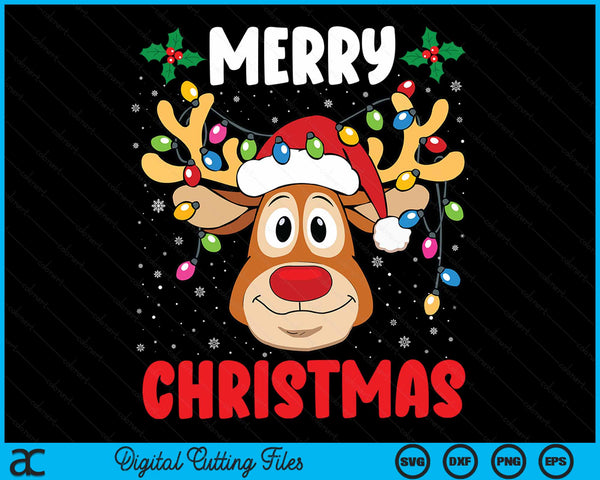 Merry Christmas Rendieren Kerst Familie SVG PNG Digitale Snijbestanden 