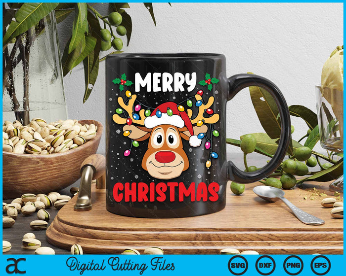 Merry Christmas Reindeer Xmas Family SVG PNG Digital Cutting Files