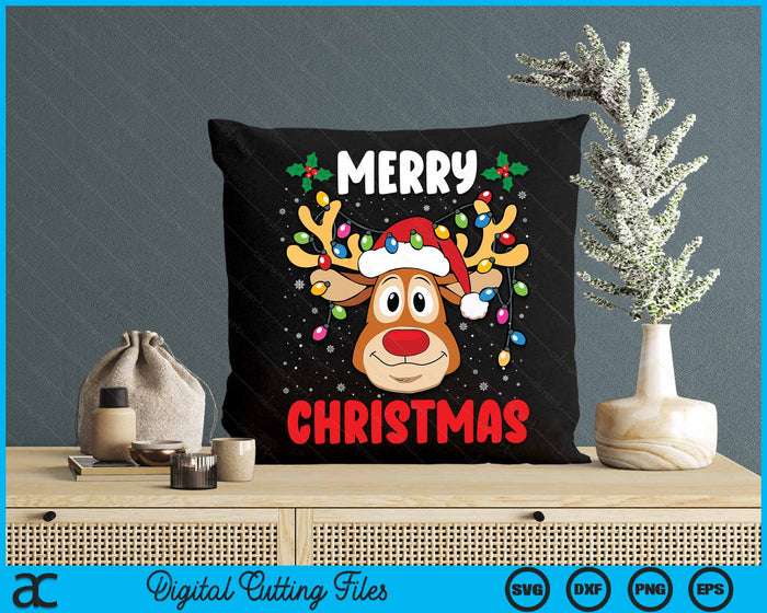 Merry Christmas Reindeer Xmas Family SVG PNG Digital Cutting Files