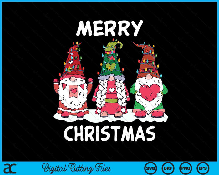 Merry Christmas Gnomes Xmas Family SVG PNG Digital Printable Files