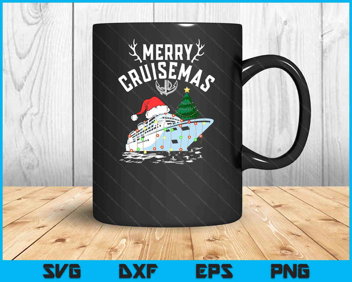 Merry Cruisemas cruiseschip familie kerst grappige SVG PNG digitale snijbestanden