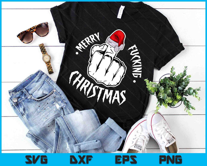 Merry Fucking Christmas Inappropriate Men Adult Funny Xmas SVG PNG Digital Printable Files