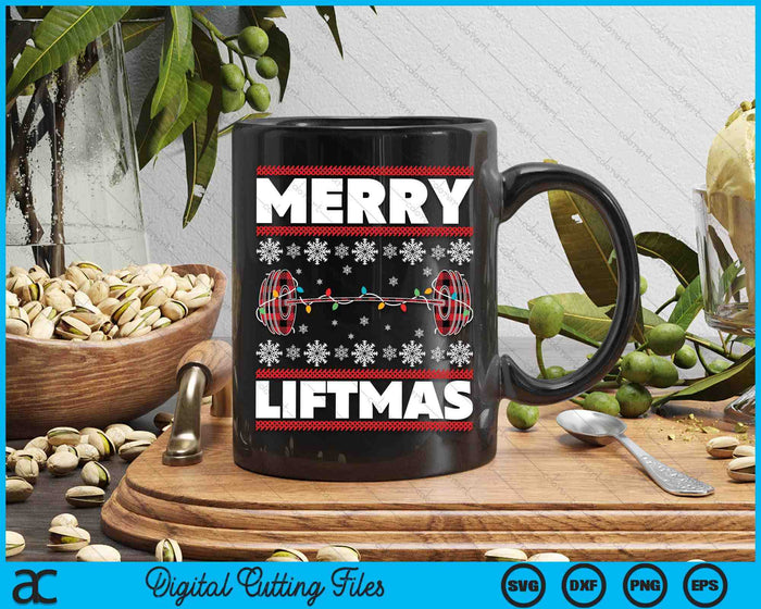 Merry Liftmas Funny Christmas Gym Workout Fitness Gift SVG PNG Digital Printable Files