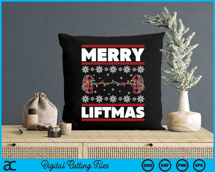 Merry Liftmas Funny Christmas Gym Workout Fitness Gift SVG PNG Digital Printable Files