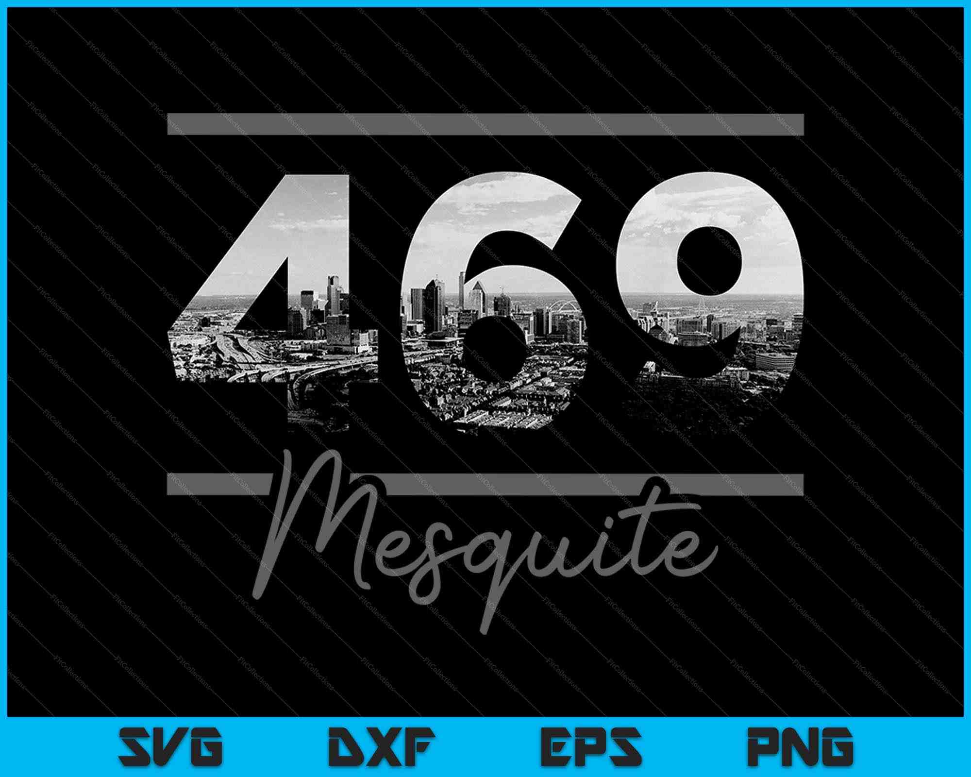 469 Area Code Zip Code Mesquite 469 Area Code Skyline Texas Vintage SVG PNG Files – creativeusarts