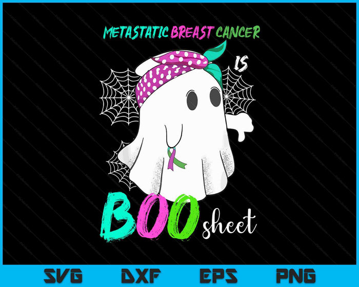 Metastatic Breast Cancer is Boo Sheet Halloween Costume SVG PNG Digital Printable Files