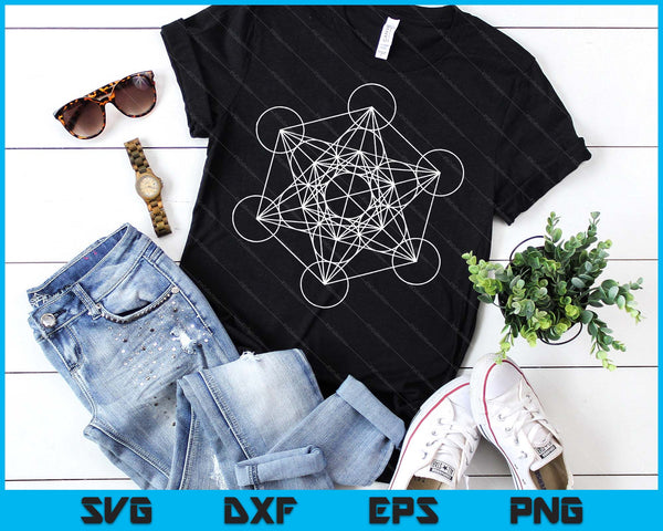 Metatron's Cube Sacred Geometry Metatron SVG PNG Digital Printable Files