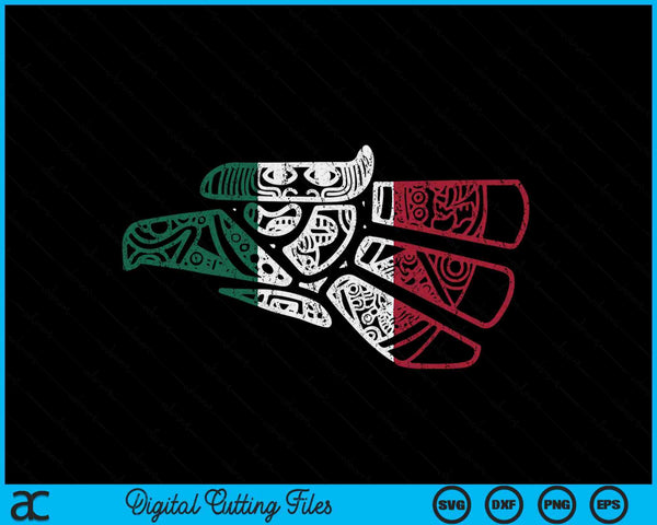 Mexico sacred Aztec calendar Mexican eagle archeological SVG PNG cut file for Cricut