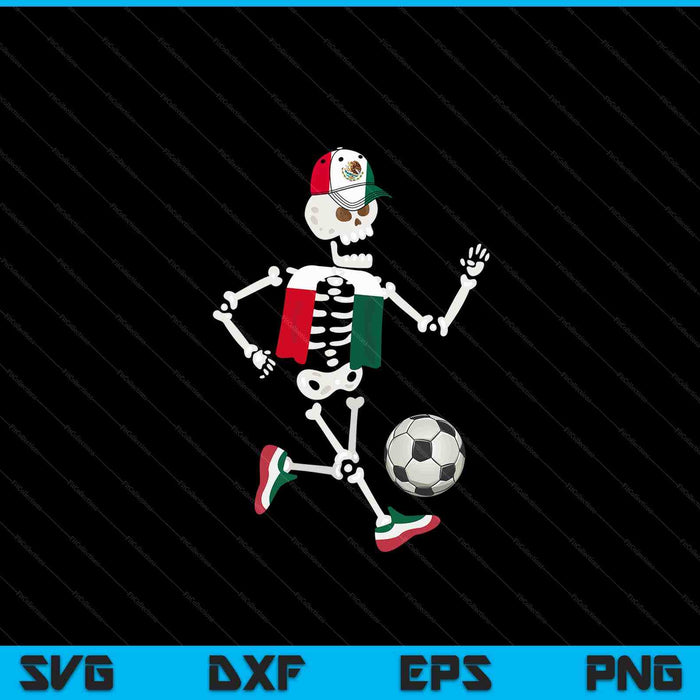 Mexico Soccer Skeleton Fan Team SVG PNG Digital Cutting Files