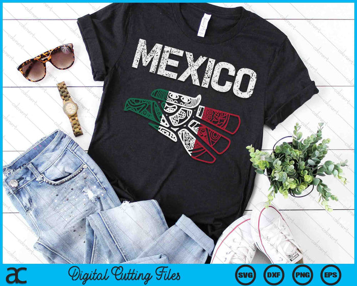 Mexico Vintage Mexican Flag Pride Hecho en Mexico Jersey SVG PNG Digital Cutting Files