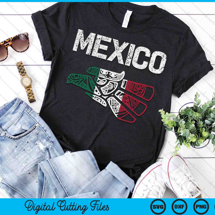 Mexico Vintage Mexican Flag Pride Hecho en Mexico Jersey SVG PNG Digital Cutting Files