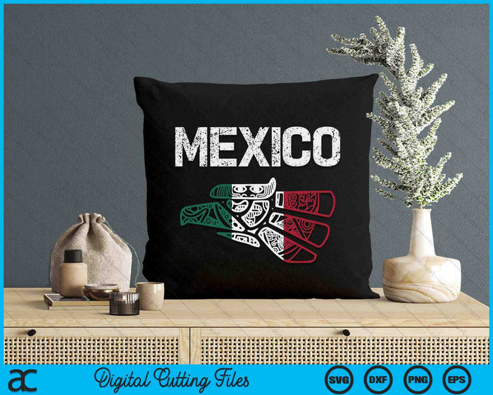 Mexico Vintage Mexican Flag Pride Hecho en Mexico Jersey SVG PNG Digital Cutting Files