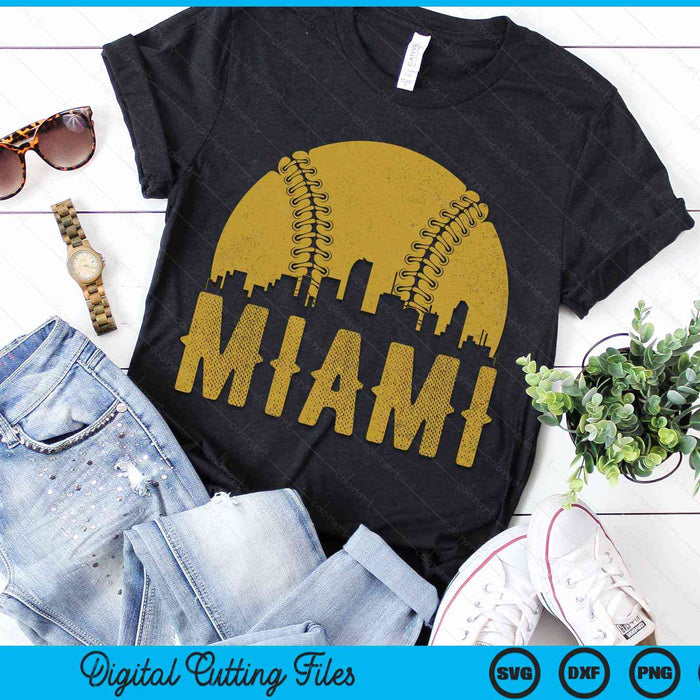 Miami Baseball Fan SVG PNG Cutting Printable Files