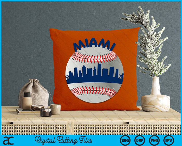 Miami Baseball Team Fans of Space City SVG PNG Cutting Printable Files
