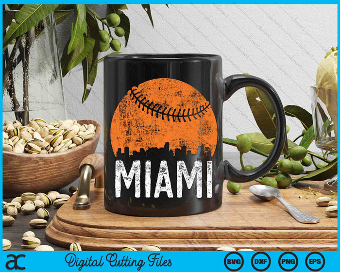 Miami Skyline Miami Baseball SVG PNG Digital Cutting Files