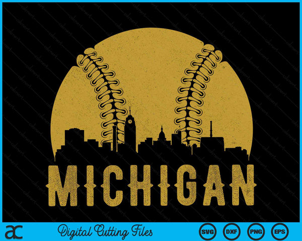Michigan Baseball Fan SVG PNG Cutting Printable Files