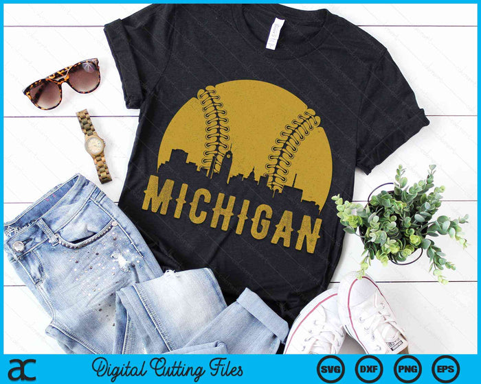 Michigan Baseball Fan SVG PNG Cutting Printable Files