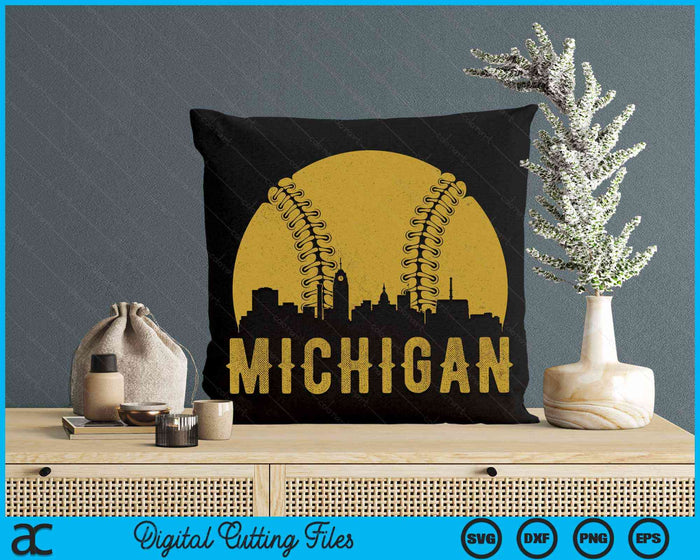 Michigan Baseball Fan SVG PNG Cutting Printable Files