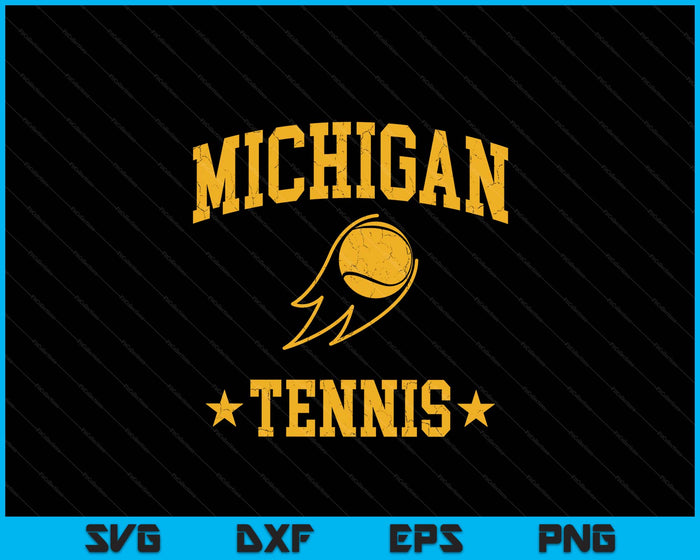 Michigan Rapids Tennis Vintage Gameday Retro Tennis Lover SVG PNG Digital Printable Files