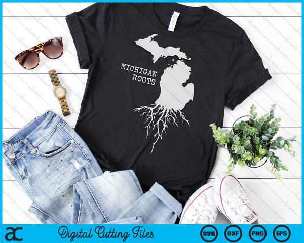 Michigan Roots State kaart SVG PNG digitale snijbestanden - on a t-shirt