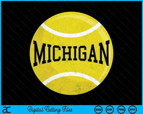Michigan Tennis Fan SVG PNG Digital Cutting Files