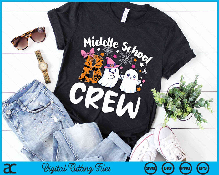 Middle School Boo Crew Middle School Halloween Costume SVG PNG Digital Cutting File