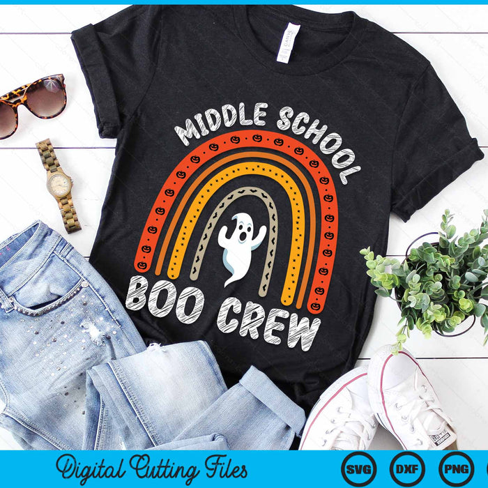 Middle School Boo Crew Teacher Student Halloween Costume SVG PNG Digital Cutting File