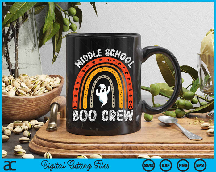 Middle School Boo Crew Teacher Student Halloween Costume SVG PNG Digital Cutting File